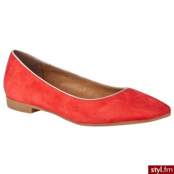 Gino Rossi Baleriny DAF249-4903-616-T-1983 Czerwony - Balerinki Buty Moda