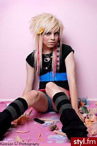 EMO Alternatywne Średnie Fryzury