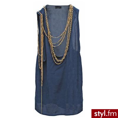 Navy Cami with Chains - Balmain - Polyvore. Pobrano ze strony: http://www.polyvore.com/navy_cami_with_chains/thing?id=19657886 - Pozostałe Ciuchy Moda