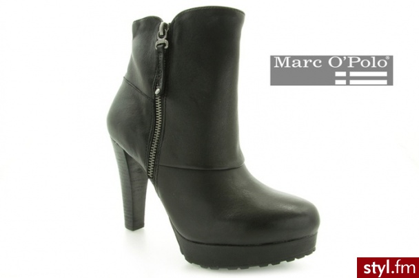 Marc O'Polo BOTKI HIGH HEEL BOOTIE WAXY BUFFALO - Botki Buty Moda