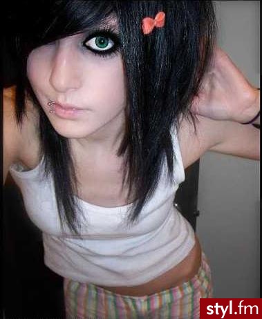 EMO Alternatywne Średnie Fryzury