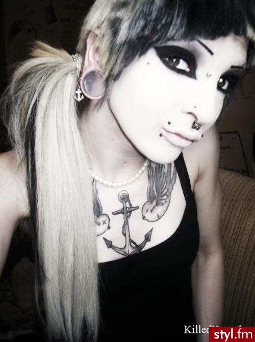 EMO Alternatywne Średnie Fryzury