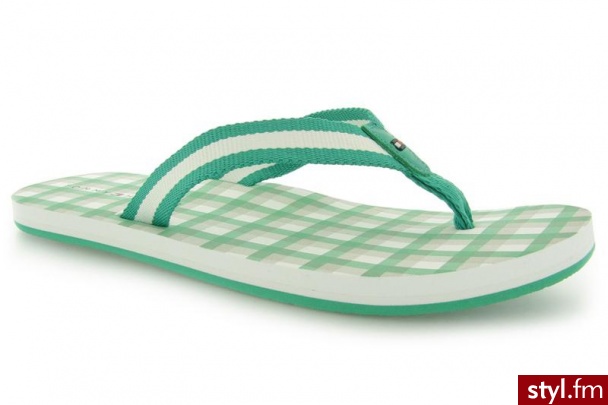 Tommy Hilfiger FLIPPER 2 PARAKEET WHITE - Klapki Buty Moda