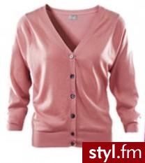 sweterek. lekko różowy sweterek na guziczki - Pozostałe Ciuchy Moda