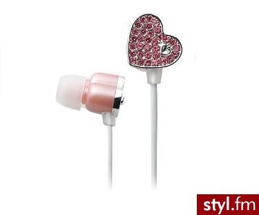 słuchawki ze stylowymi, błyszczącymi serduszkami - 54.99$ - Gadżety Inne Moda