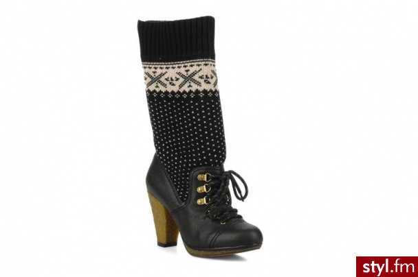 Shellys PÓŁBUTY I BOTKI SNOWFLAKE BY SHELLYS (Czarny) - Botki Buty Moda