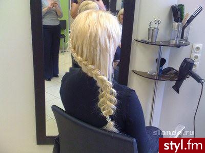 Blond Warkocze Proste Na co dzień Długie Fryzury