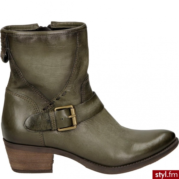 Venezia BOTKI OCIEPLANE 619206 OLIVA - Botki Buty Moda