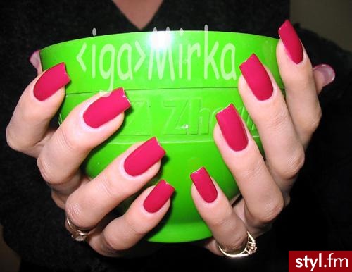 Autor: iga4 różowe. Autor: <b>iga4</b><br /> przedluzane na formie,pomalowane rozowym creative:) - Paznokcie