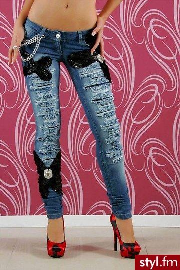 Jeansy Spodnie Moda