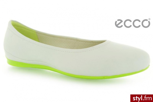 Ecco ANGEL BALLERINA WHITE - Balerinki Buty Moda