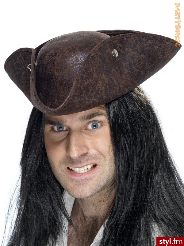 Kapelusz piracki TRICORN skóra - Nakrycia głowy Dodatki Moda