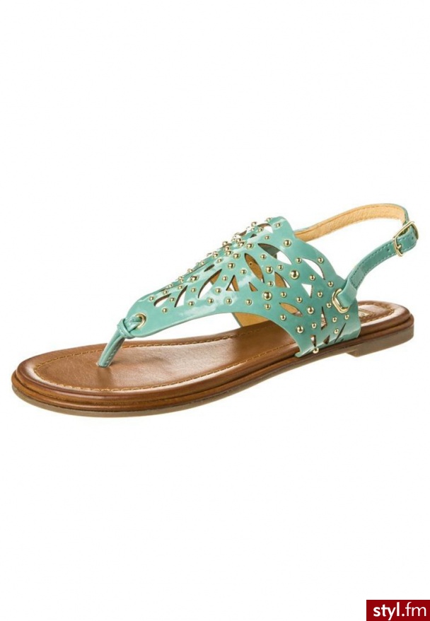 Buffalo Japonki niebieski (312-1137-1) - Klapki Buty Moda