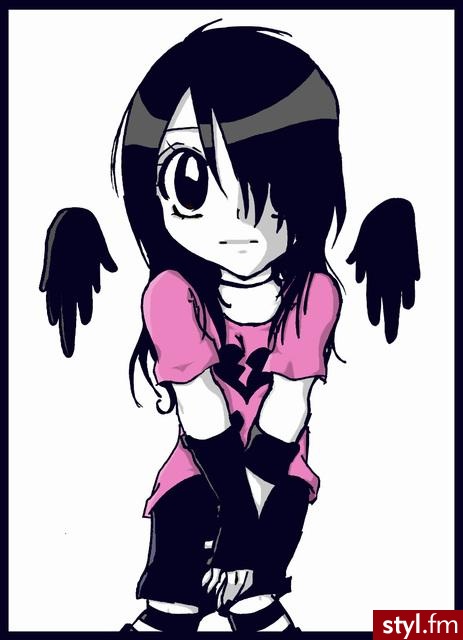 EMO Alternatywne Średnie Fryzury