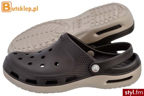 Crocs buty Duet Plus Espresso (12212) Czarny Klapki - Klapki Buty Moda