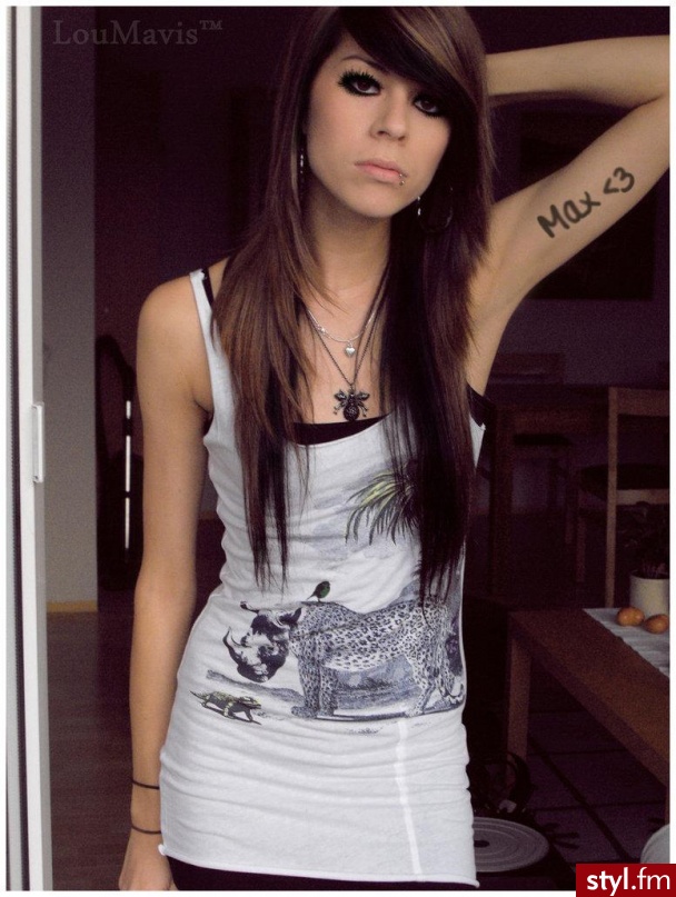 EMO Alternatywne Średnie Fryzury