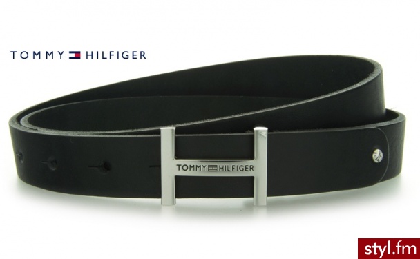 TOMMY HILFIGER Classic H Belt Slim Masters Black - Paski Dodatki Moda