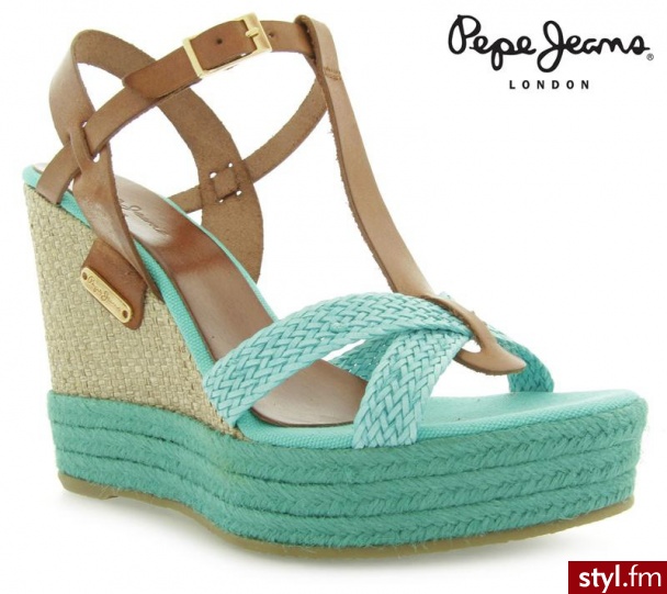 Pepe Jeans MALDA YARMOUTH BLU PLAITED VEGETAL LTH - Koturny Buty Moda