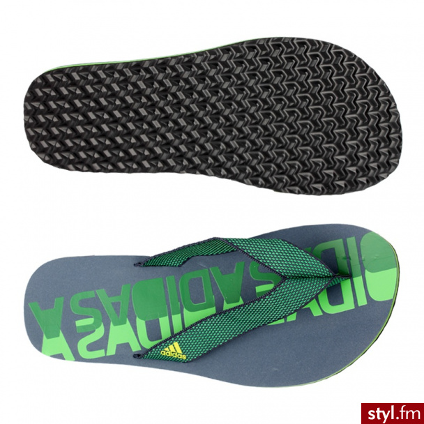 Adidas Klapki Męskie Kocean G46855 Odcienie szarości i srebra - Klapki Buty Moda