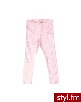 Livly LIVLY  Legginsy różowe w złote kropeczki - Leginsy Spodnie Moda
