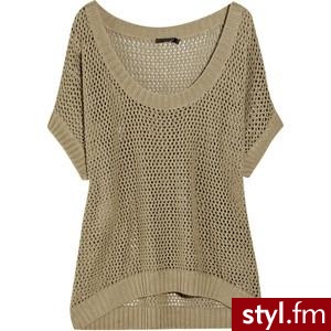 Donna Karan Open-knit linen and cotton-blend sweater - Polyvore. Pobrano ze strony: http://www.polyvore.com/cgi/thing?id=29433290 - Pozostałe Ciuchy Moda
