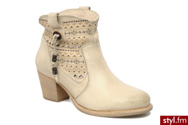 Koah Półbuty i botki Ofelia by (Beżowy) - Botki Buty Moda