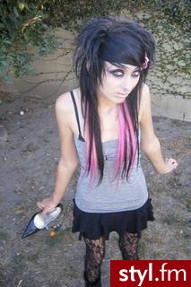 EMO Alternatywne Średnie Fryzury