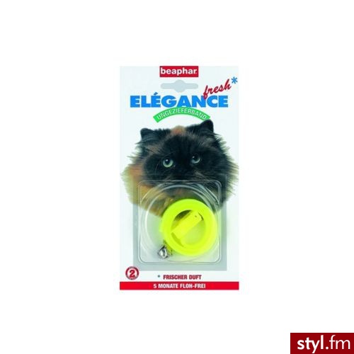 Beaphar ELEGANCE FRESH-OBROŻA INSEKTOBÓJCzA 35CM ŻÓŁTA DLA KOTA - Psy Zwierzaki
