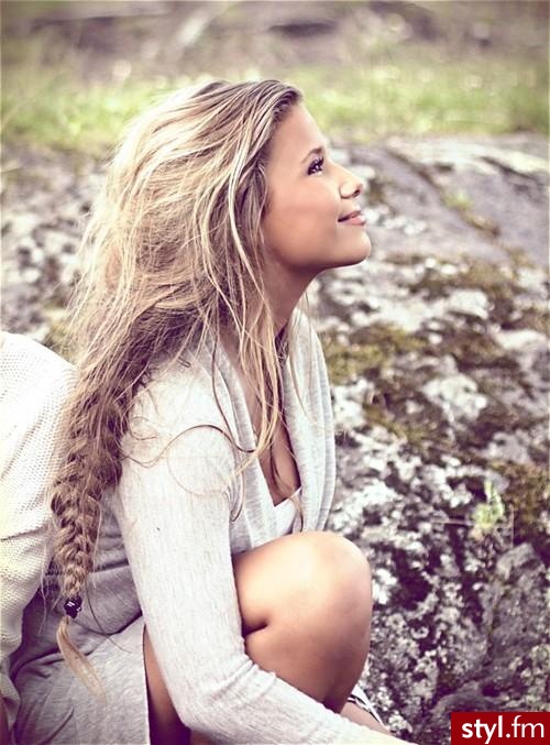 Blond Warkocze Proste Na co dzień Długie Fryzury