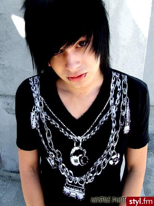 EMO Alternatywne Średnie Fryzury