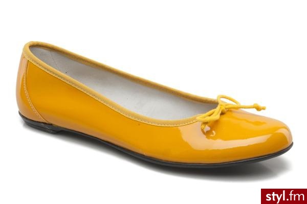Valensi BALERINKI VEGA BY (ŻÓŁTY) (Żółty) - Balerinki Buty Moda