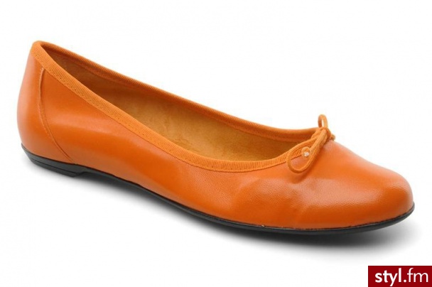 Valensi BALERINKI VEGA BY (POMARAŃCZOWY) (Pomarańczowy) - Balerinki Buty Moda