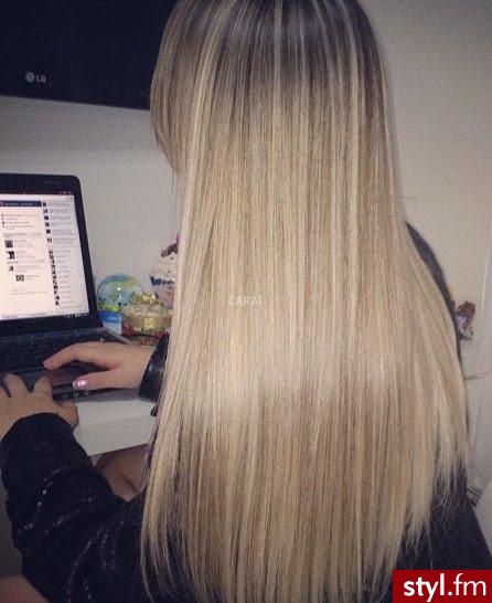 Blond Rozpuszczone Proste Na co dzień Długie Fryzury