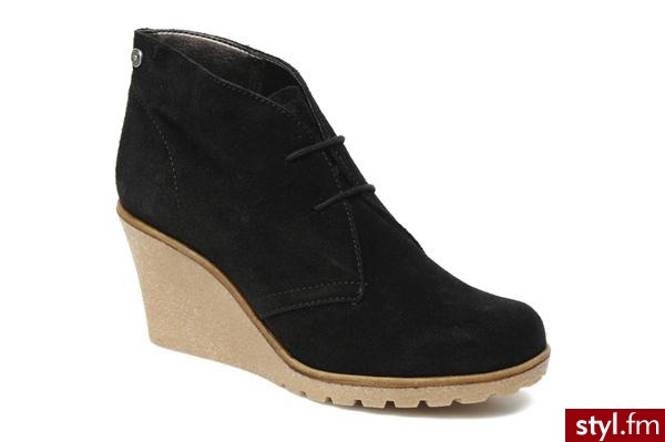 Esprit Półbuty i botki Kiwi Lu Wedge Czarny - Botki Buty Moda