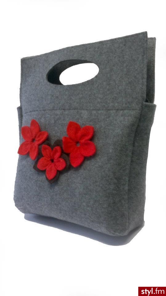 Torebka damska filcowa - Torebki na co dzień Torebki Moda