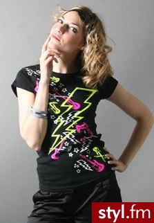 Stylowa bluzka z błyskawicami i gitarami :) ze sklepu 'Pimkie' - Pozostałe Ciuchy Moda