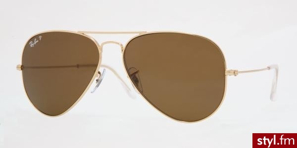RAY BAN okulary przeciwsłoneczne AVIATOR LARGE METAL 3025 001/57 S,M,L polaryzacja - Okulary Dodatki Moda