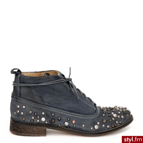 Venezia BOTKI SZNUROWANE A574B VIN DEN - Botki Buty Moda