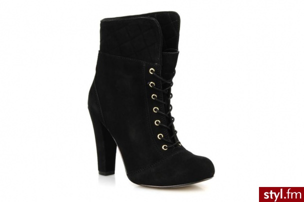 Dune PÓŁBUTY I BOTKI KRAFT BY (Czarny) - Botki Buty Moda