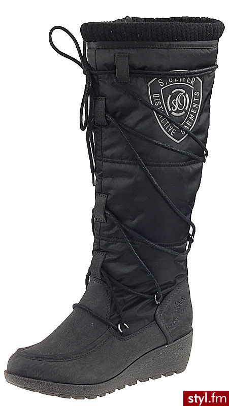 S.Oliver Kozaki 26610 Czarne - Kozaki Buty Moda
