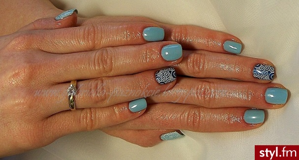 manicure hybrydowy  - Kwadratowe Żelami Naturalne Paznokcie