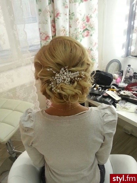 Blond Upięcie Kręcone Ślubne Długie Fryzury