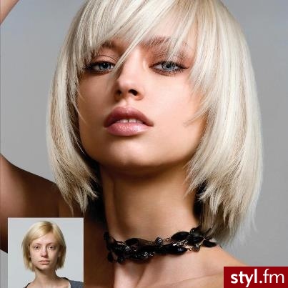 Blond Rozpuszczone Proste z grzywką Na co dzień Krótkie Fryzury