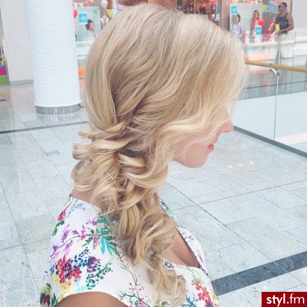 Blond Warkocze Kręcone Na co dzień Długie Fryzury