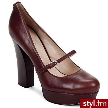 Guess CZÓŁENKA ARTIE CHOCOLAT - Czółenka Buty Moda