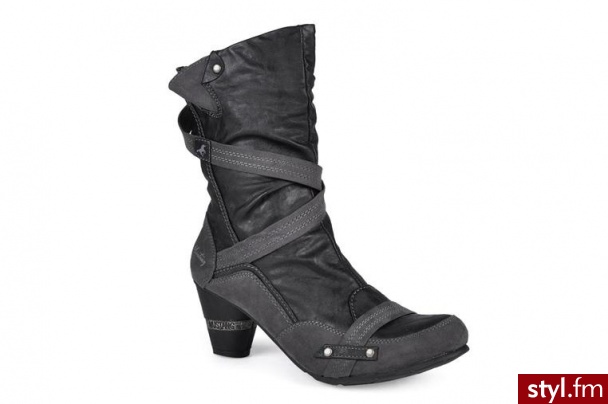 Mustang shoes PÓŁBUTY I BOTKI PRISS BY (Czarny) - Botki Buty Moda
