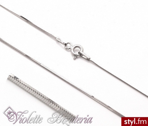Violette  Srebrny Łańcuszek Linka 4-kątna dł.50cm nr.4123 - Łańcuszki Biżuteria Moda