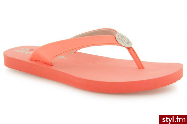 Donna Karan New York DONNA KAREN TOKEN NEON ORANGE - Klapki Buty Moda