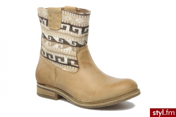 Koah Półbuty i botki Dalia (Beżowy) - Botki Buty Moda
