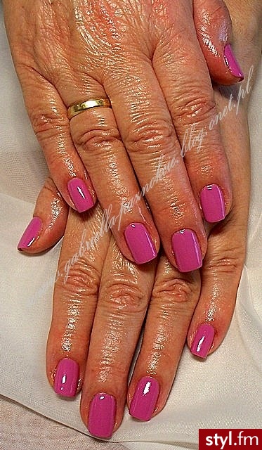 manicure hybrydowy  - Kwadratowe Żelami Naturalne Paznokcie